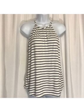 Green Envelope Striped Tank Top Sz Small